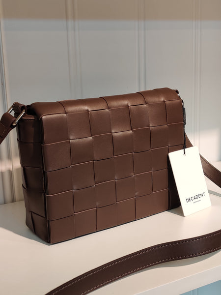 Shop secondhand brun flet taske online hos Tales