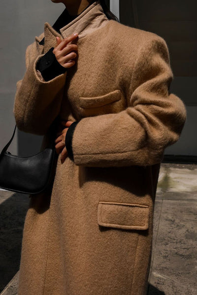 Shop John Oversized Coat - Camel secondhand, online hos Tales