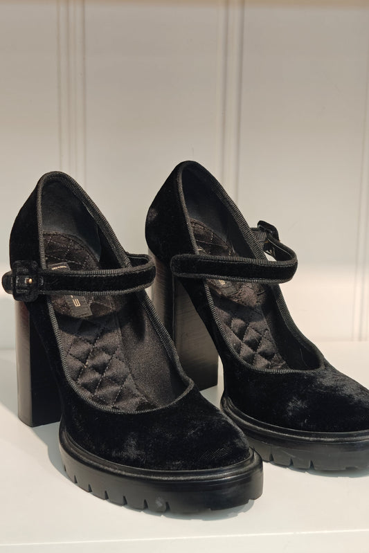 Etro velvet heels 